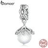 925 Sterling Silver Dazzling Crystal Ball Charms Pendant Fit for Sterling Silver Bracelet or Bangle Fine Jewelry DIY Gift