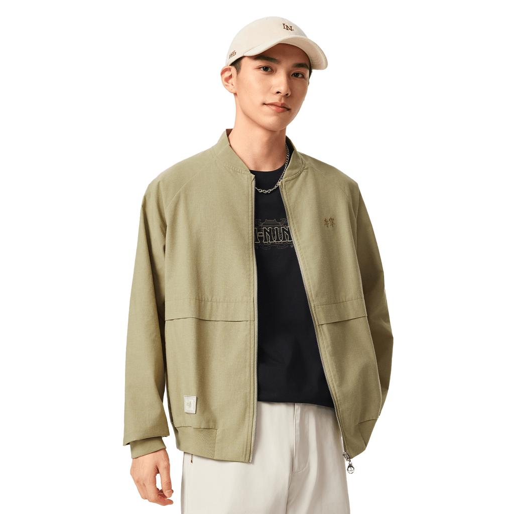 Li Ning x GUGONG,LIANMINGKUAN Коллекция Китайской Культуры Куртки и Пальто Мужские Ротанг Хаки AFDV285-4