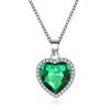 New Titanic Heart Of Ocean Blue Heart Love Forever Pendant Necklace For Women Men Jewelry Gift
