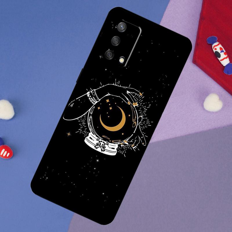 Гадание Луна Звезды Руки Художественный Чехол Для Oppo A17 A60 A40 A80 A16 A76 A96 A98 A58 A78 A18 A38 A57 A74 A54 A94 A15 A5 A6 Pro
