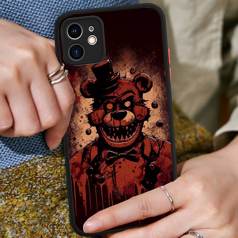 F-FNAF Пять ночей с Фредди Чехол для телефона для iPhone 16 15 14 11 12 13 Pro Max Plus 12 XS Max Задняя крышка Матовый чехол