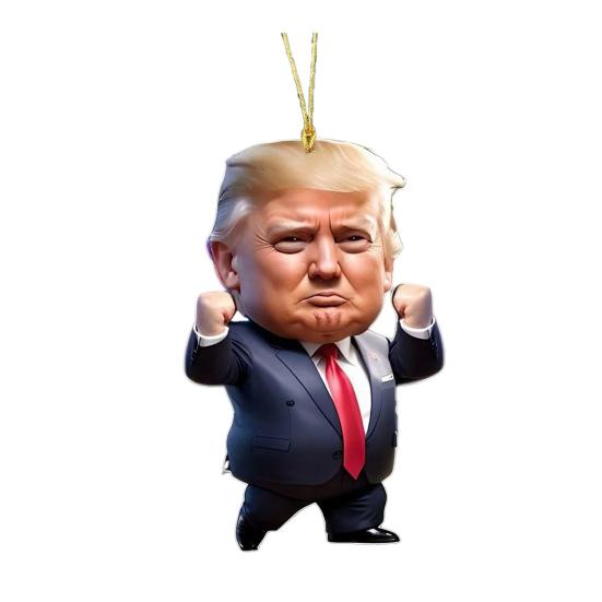 Рождественский подвесной кулон с ремешком, легко подвешивается, уникальный 2D-дизайн, зеркало заднего вида автомобиля