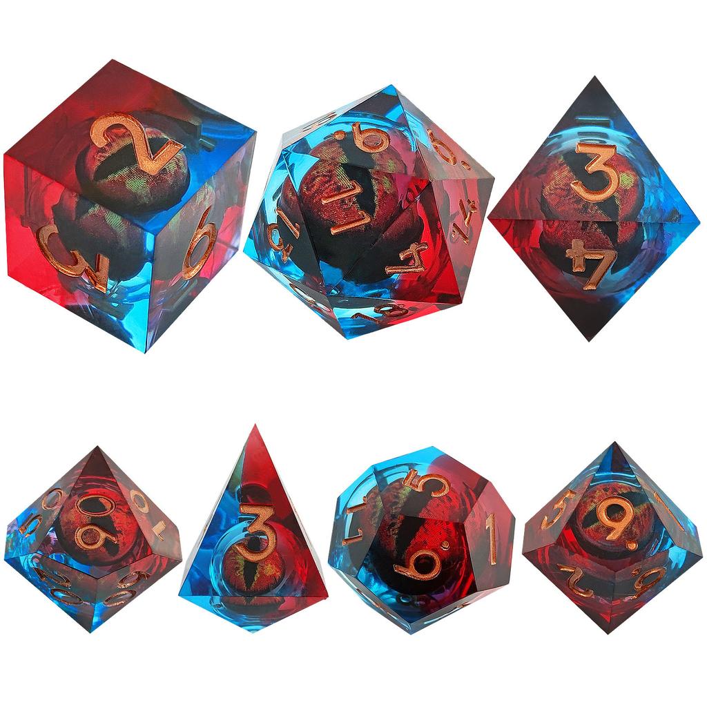 Набор кубиков для глаз Dnd Liquid Flow для ролевых игр Dungeon and Dragon Pathfinder, игрушка