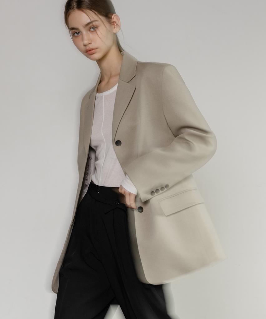 NON AND NON Classic Three-Button Oversized Jacket_Nfjk6566 (Beige)