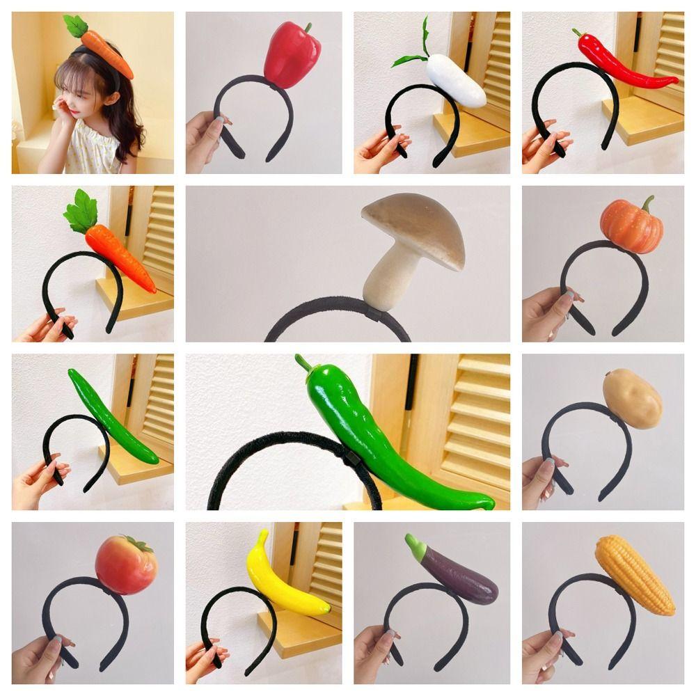 Banana Simulated Food Hair Hoop Tomato Vegetable Hair Bands Funny Fruits Headband Female/Girls