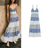 Летний новый продукт Женская одежда Этнический стиль Платье на бретелях Лоскутный принт Многослойное лоскутное платье 5770221