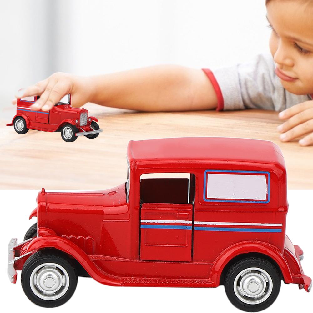 Игрушечная машина из сплава, винтажная модель транспортного средства, детская игрушка для детей, идущая назад(красный )