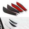 Hot New Universal 4pcs Fit Front Bumper Lip Splitter Fins Body Spoiler Canards Valence Chin