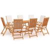 Day and Night - Day and Night 9-piece Garden Dining Room with Solid Teak Wood Cushions
