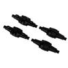 RC Front Rear Axle Housing Set Aluminum Alloy RC Axle Shell Upgrade Parts for FCX24 1 24 Crawler 6.2cm Black