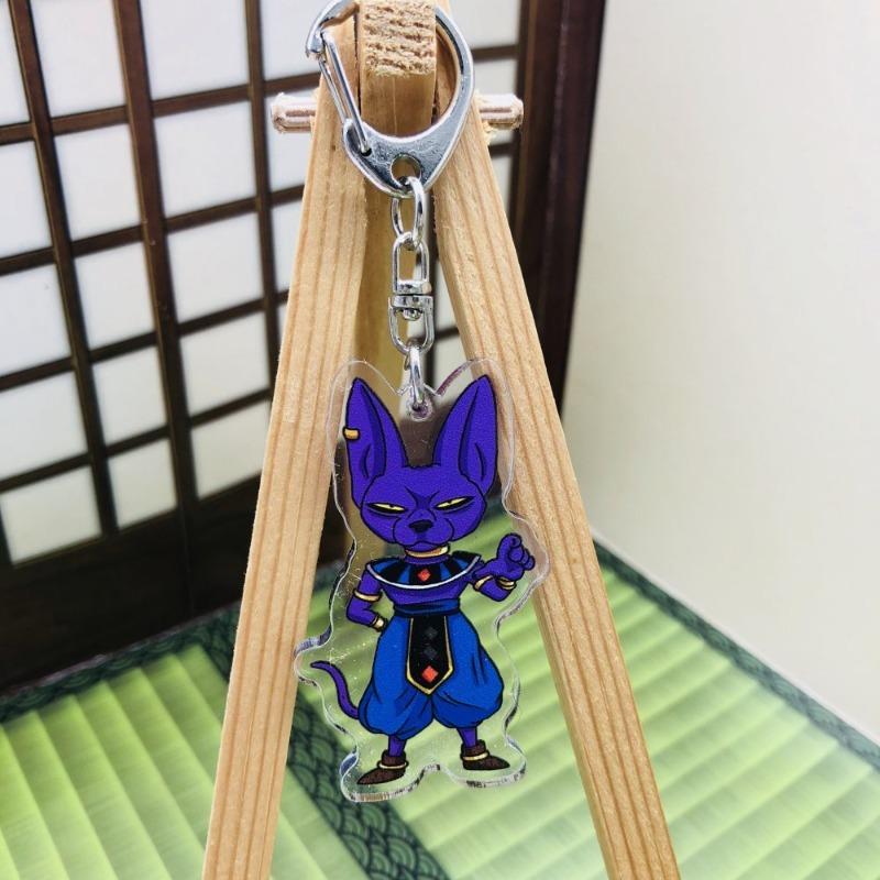 Anime  Z Keychain Acrylic Pendant, Son Goku Trunks Buu Piccolo Key Ring, Cartoon Cosplay Bag Purse Accessories Gift