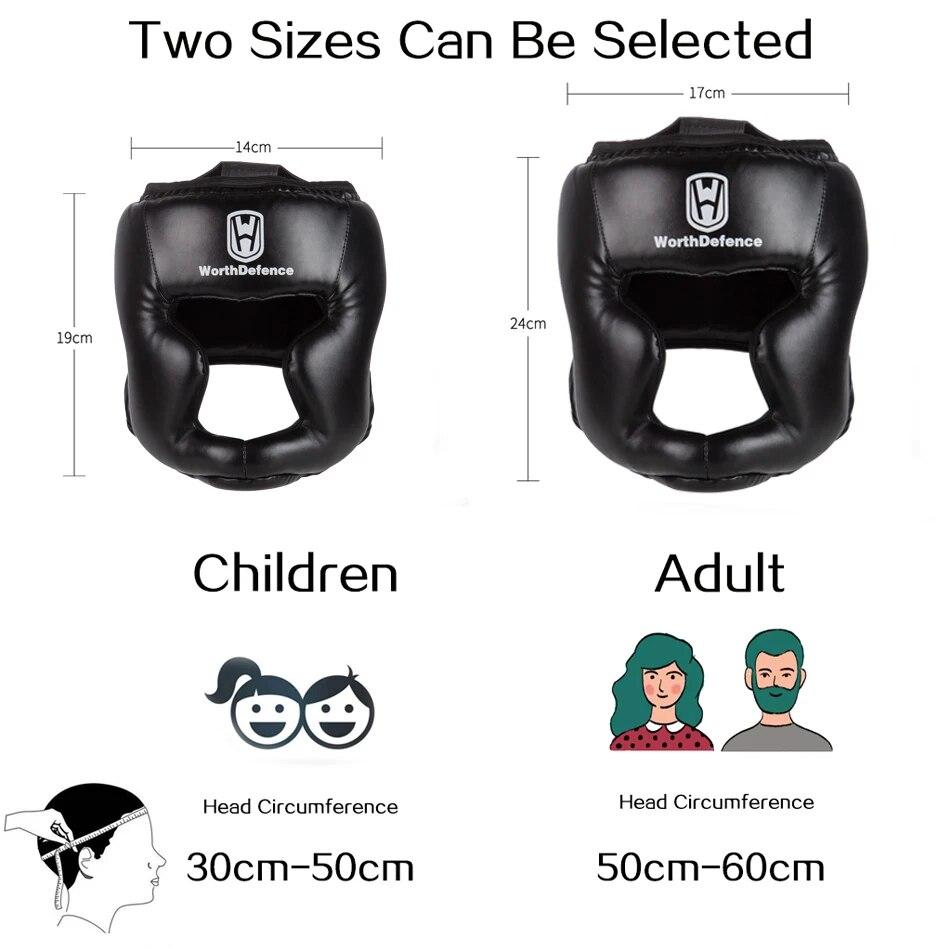 Kick Boxing Helmet For Men Women PU Karate Muay Thai Guantes De Boxeo Free Fight MMA Sanda Training Adults Kids Equipment