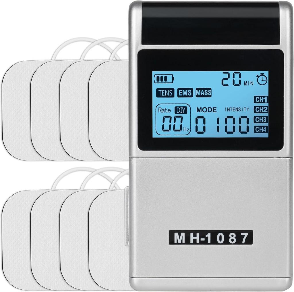 Трансграничный аппарат ТЭНС и ЭМС для меридианной терапии: 60 Режимов, 4-канальный импульсный массажер для плеч, шеи и шейного отдела позвоночника.