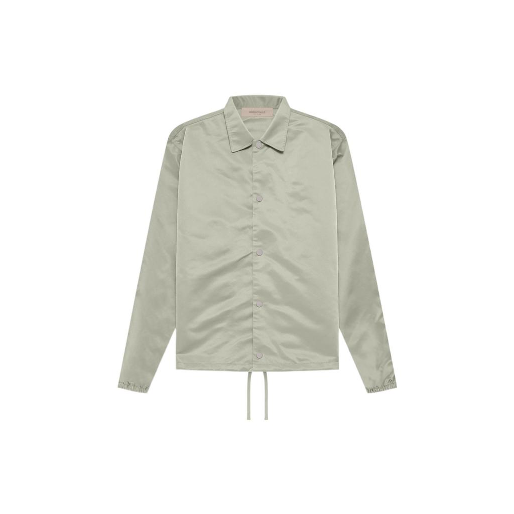 Fear of God Essentials Куртка-бомбер с воротником-стойкой и ветрозащитными пуговицами Мужская верхняя одежда Цвет морской пены-серый FOG-SS22-110