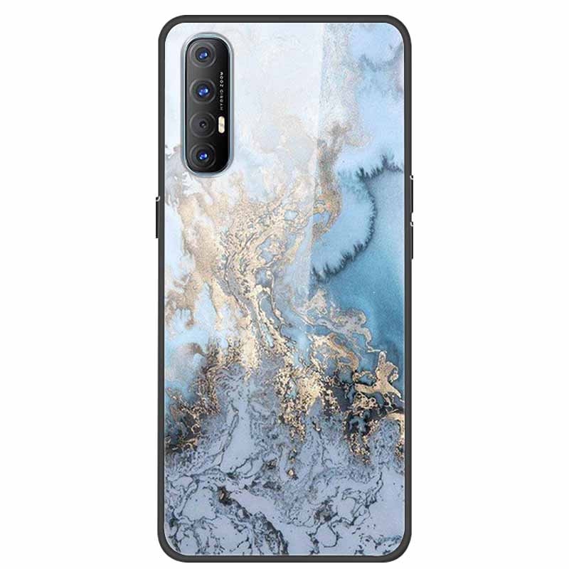 Glass Case For Oppo Reno 3 Pro 5G Case Soft Bumper Hard Tempered Glass Back Cover For Oppo Reno3 Pro 2019 Phone Case Funda Bag