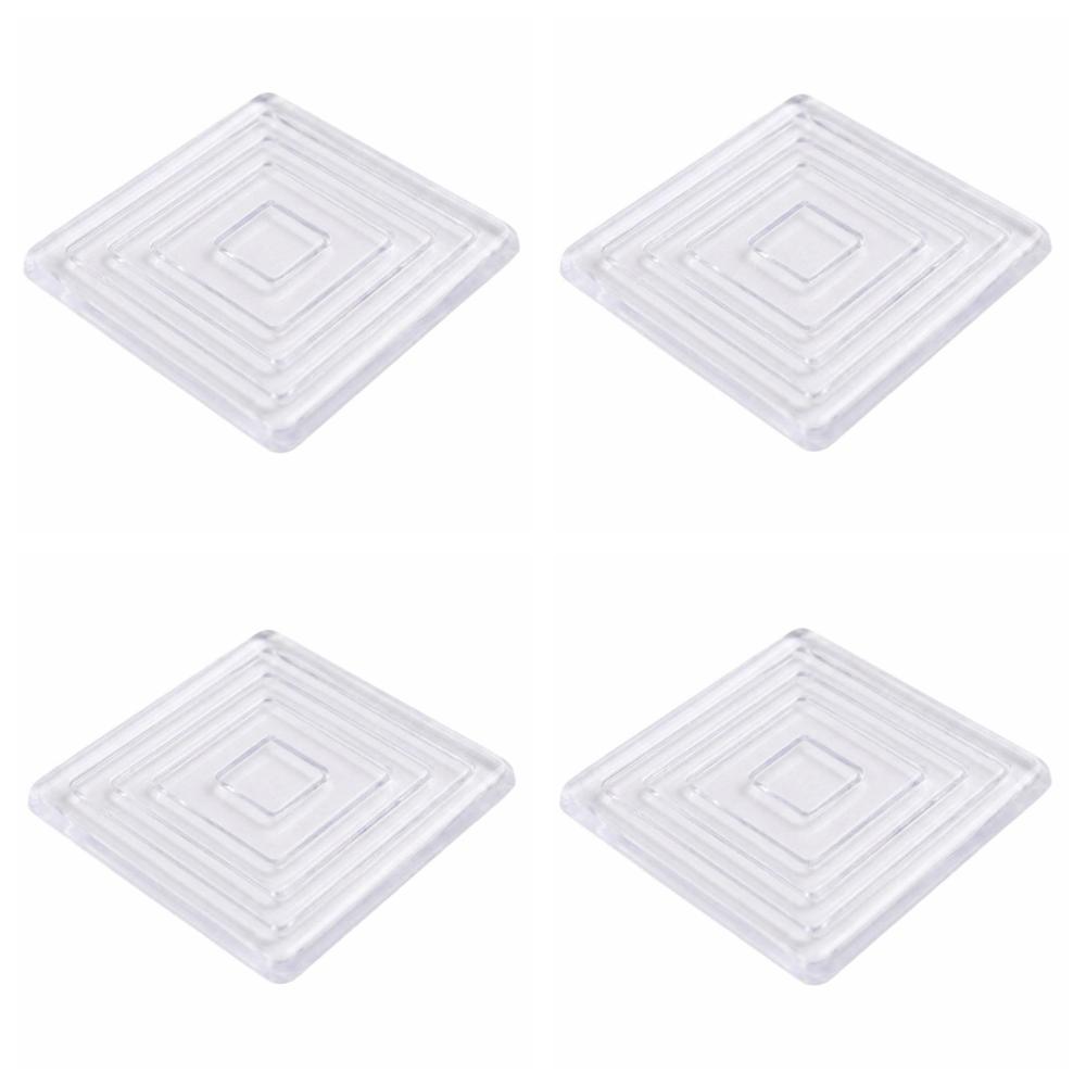 4Pcs Self Adhesive Silent Table Foot Mat Transparent Sofa Chair Foot Fixed Pads Sofa Corner