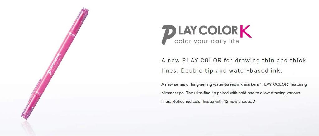 Tombow Play Color K Sign 12 цветов Толстые Сверхтонкие Двусторонние Ручки на водной основе GCF-011, (Тип 0,8 мм и 0,3 мм)