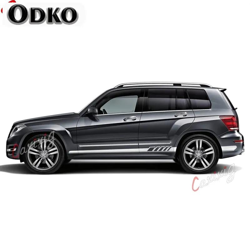 Комплект наклеек на боковые юбки Edition 1 Stripes для Mercedes Benz GLE GLK ML Класса AMG W164 W166 GLE350 GLE400 GLK350 ML350 Аксессуары