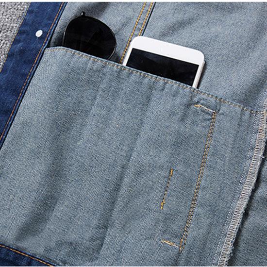 Men's Jean Jacket Youth Korean Fashion Jacket Fat Plus Extra Large Spring and Autumn Loose Top Casual Coat Denim Jacket