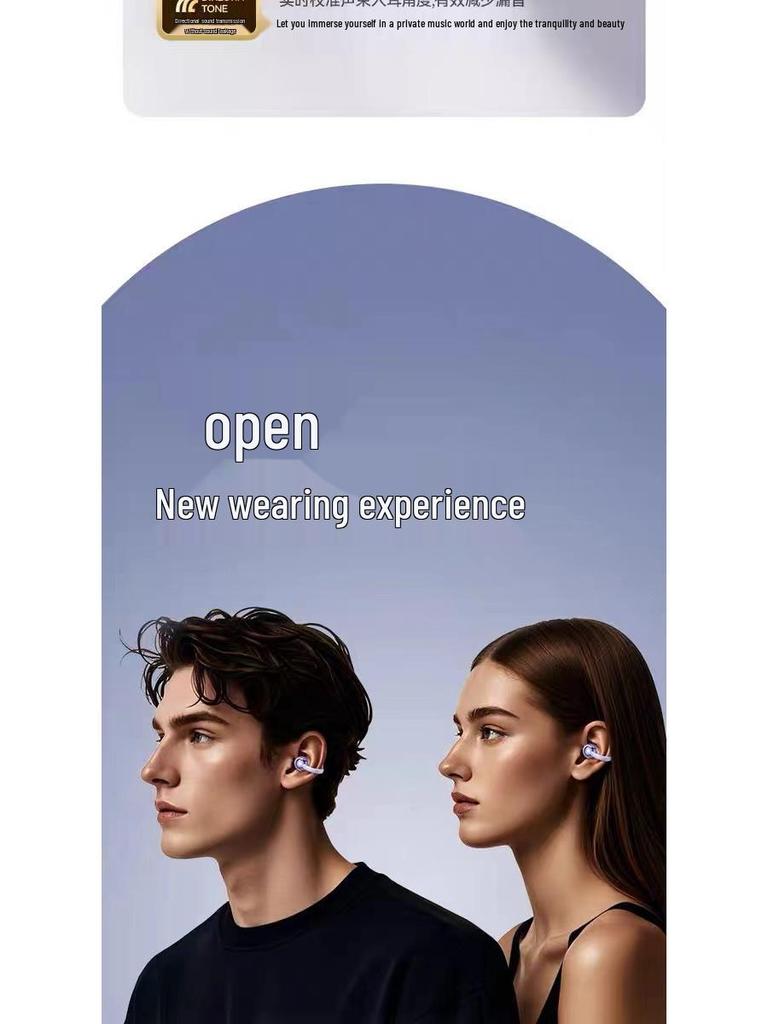 M91 Smart AI Bluetooth Clip-on Earphone - High-Quality, Non-In-Ear Design for Cross-Border Translation