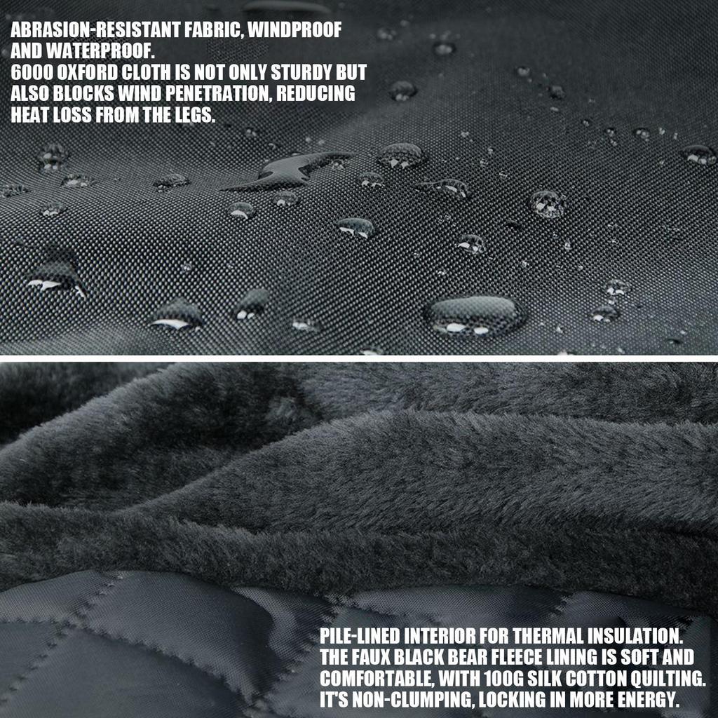 Winter Scooter Blanket Cold Weather Waterproof Warm Wind Guard Scooter Apron Cover For Women Men Adults Outdoor Rides Motorcycle