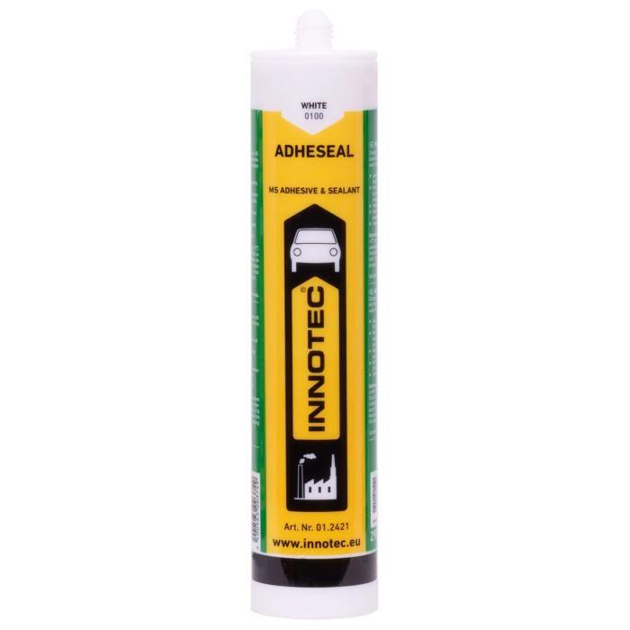 Mastic adhésif blanc, Mastic colle multi usage, Mastic d'étanchéité blanc, 290 ml incl. Spitze