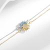 2Pcs Shiny Cubic Zircon Sun & Moon Bracelet Set For Women Adjustable Couple Bracelets Party Wedding Jewelry Gift