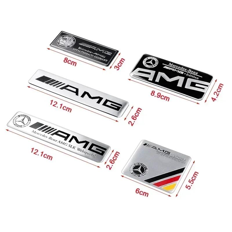 AAVS1 3D Aluminum Car Body Trunk Decor Sticker Auto Refit Accessorie For Mercedes Benz AMG A B G S Class W211 W124 W128 W140 W168 W176