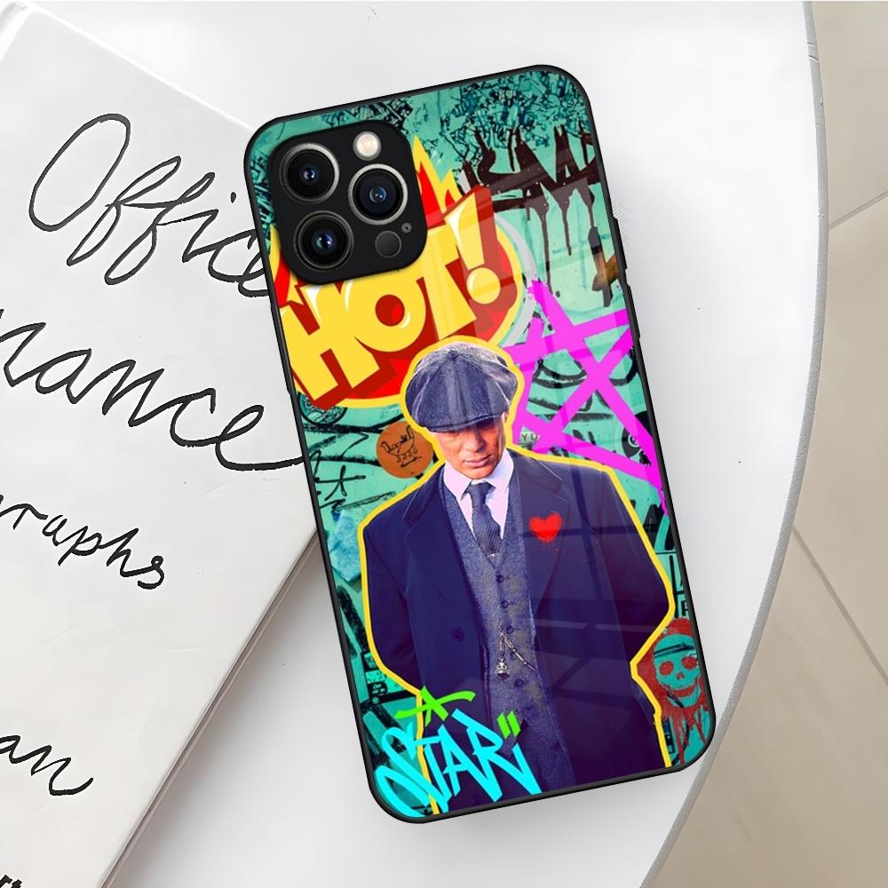 Чехол для телефона Peaky Blinders Томас Шелби для Iphone 16 15 14 12 11 13 Pro Max Mini X Xr Xs Se 8 Puls Стеклянная крышка