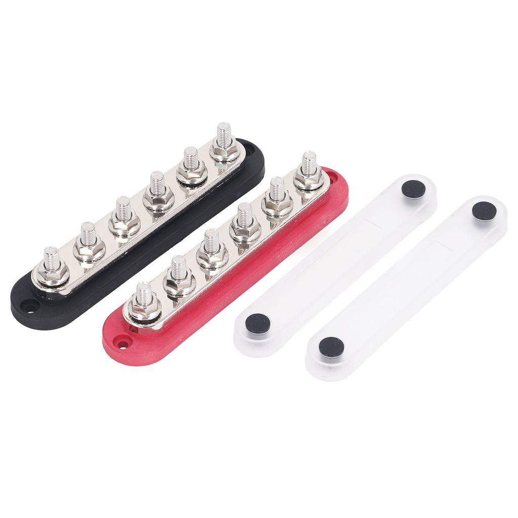 2 шт. M8 300A 12‑48 В Блок распределения питания из латуни и нержавеющей стали Клеммный блок шины для автомобиля Bo