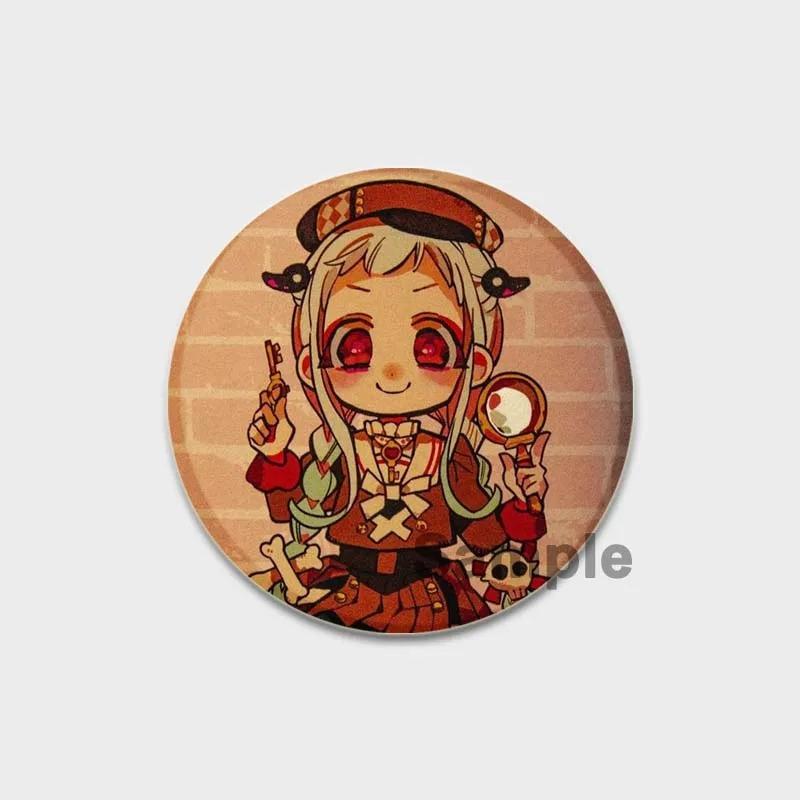 32/44/58 мм эмалевые булавки ручной работы, ювелирные аксессуары, аниме-брошь-булавка в виде унитаза Ханако-кун для одежды, украшения для рюкзака, значок для косплея