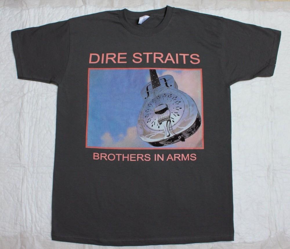 DIRE STRAITS BROTHERS IN ARMS МАРК Черная Мужская Футболка S-234XL ND075 Унисекс Футболка