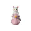 Model Home Decoration Pet Figurines Cat Miniature Cat Ornaments Sitting Pink Duck Cat Small Statue