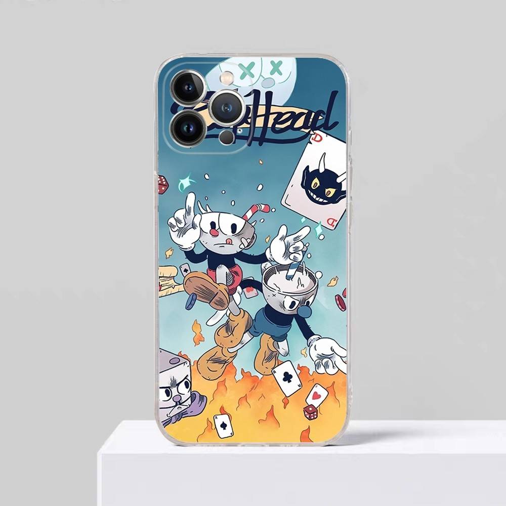 Классическая игра Аниме C-CupheadS Для iPhone 17 16 15 14 13 12 11 Pro max Plus Чехол для телефона Высококачественный Силикон