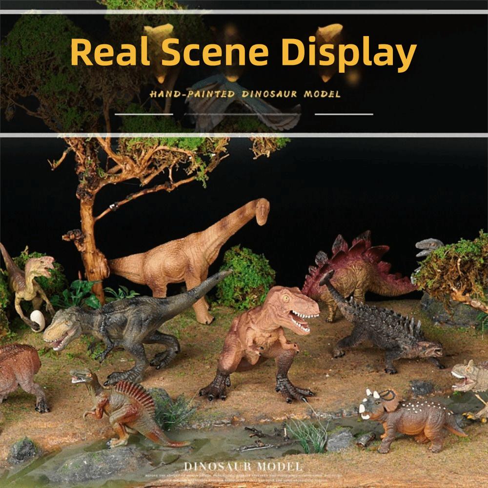 Multiple Sizes Dinosaur Model Rubber Dinosaur Action Figures Tyrannosaurus  Desktop Ornament