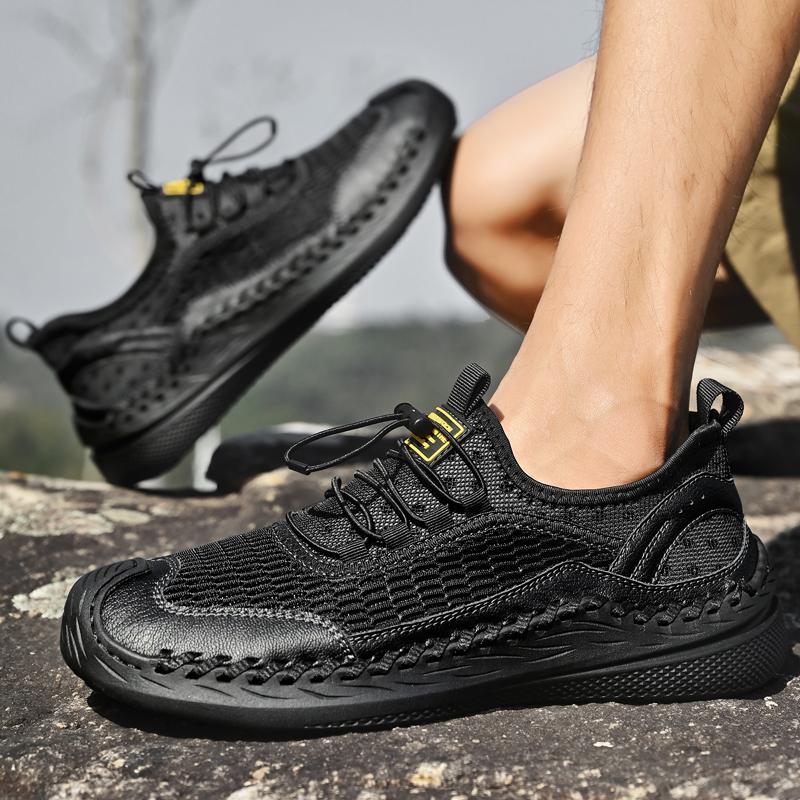 Летние мужские повседневные сетчатые кроссовки, удобная обувь больших размеров, лоферы, дышащая обувь для вождения