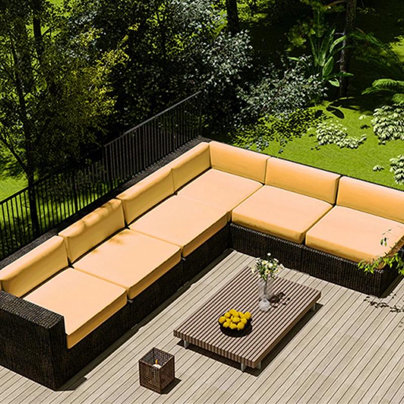 Чехол для дивана на открытом воздухе для дома, отеля, сада, патио, водонепроницаемый ротанговый чехол для углового дивана, солнцезащитный чехол для защиты мебели от пыли