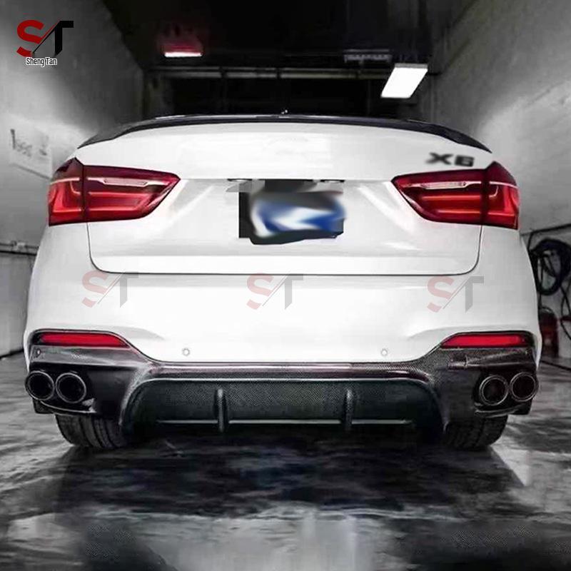 BMW X6 F16 Диффузор заднего бампера из углеродного волокна 3D стиль Комплект губ
