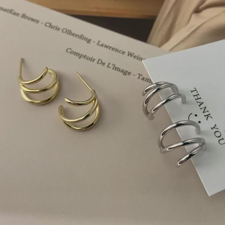 Серьги-когти в корейском холодном стиле — элитный французский дизайн для женщин, 2022 г.
