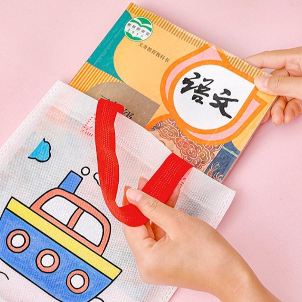 Coloring Goodie Bags Double Sided Graffiti Bag Non-woven Fabric Handbag New Graffiti Pack  Children