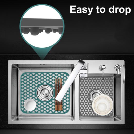 Sink Protector Mat Non Slip Heat Insulation Silicone Sink Protector Dishwashing Mat Kitchen Accessories for Dining Room