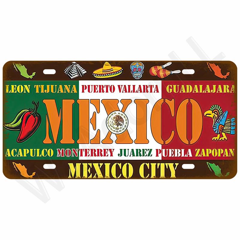 Retro Metal Sign Wall Art Mural Aesthetic Room Home Decor Items Poster Vintage Metal Plate Garage Decoration Tin Sign Plates Bar