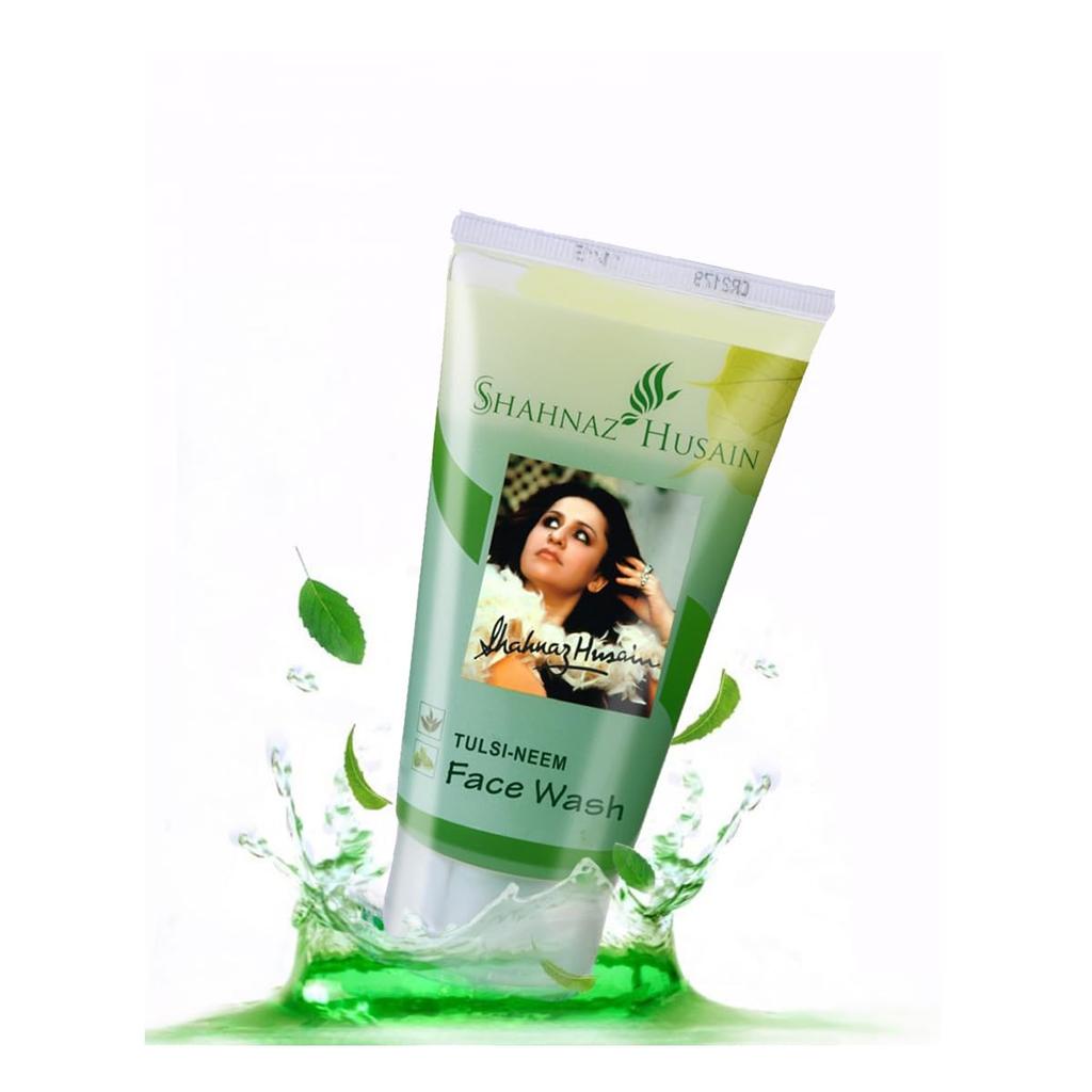 Shahnaz Husain Tulsi Neem Ayurvedic Face Wash with Herbal Cleansing Formula for Soft Fresh Glowing Skin 150g Care