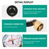 Lepmerk 2- 1/2'' Pressure Gauge Water Pressure Test Gauge 3/4'' Female Hose Thread 0-200 PSI with Red Pointer High Precision