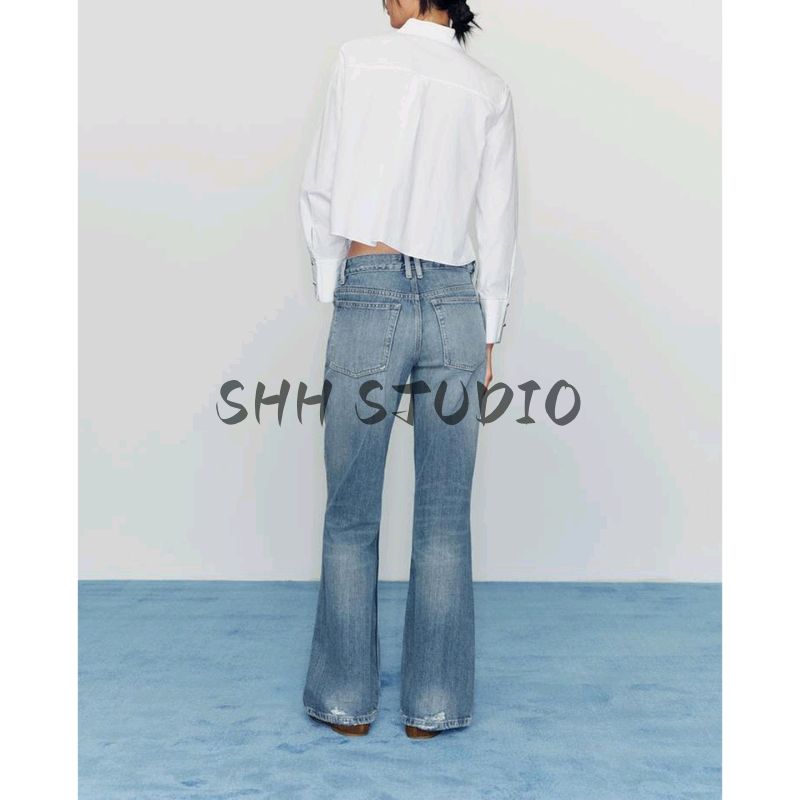 Fall New Women's Clothing French Minimalist Style Lapel Tied String Decoration Poplin Long Sleeves Shirt 3666164