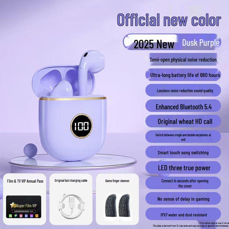 2025 Noise-Cancelling In-Ear Wireless Bluetooth Headphones with Long Battery Life