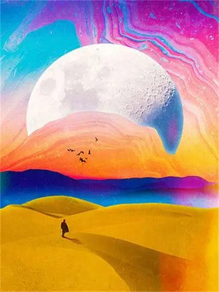 Full Square Round Diamond Painting Kits Planet Fantasy Embroidery Landscape Mosaic Diy Home Decor