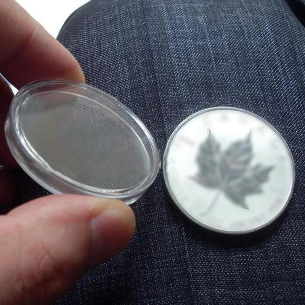 10 шт. 38/50 мм Прозрачный Пластиковый Держатель для Монет Коллекционная Коробка Кейс Для Хранения Монет Защитные Капсулы Контейнер