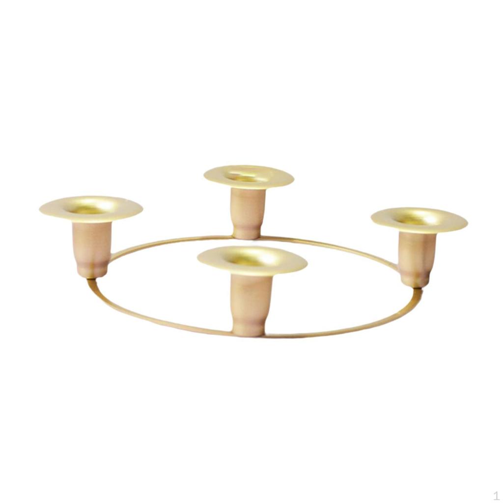 Candle Holder Centerpiece Decoration for 4 Candelabra Pillar Candles Candlestick Tealight Holders