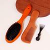 Natural Wood Brush Pocket Fine Toothed Wood Comb with Hair Brush Cleaner, Easy Sorting and Discovery, Special for Real Hair Wigs